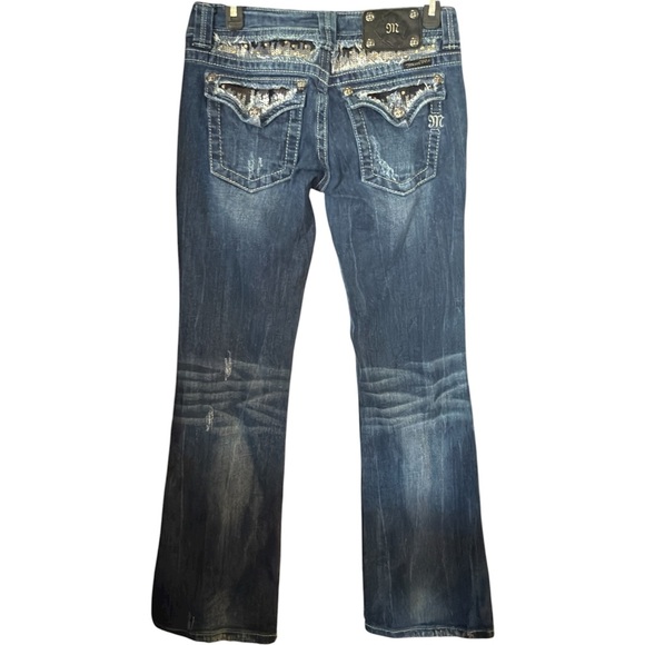 Miss Me Jeans Sequins Bling Y2K 2000's Bootcut Size 28 Size 6 - Picture 3 of 10